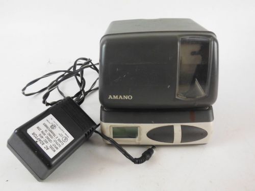 Amano PIX-21 Time Clock And AC Adaptor