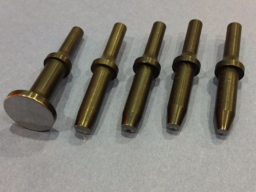 Aircraft aviation tools 5pc rivet set straight &amp; flush (new) for sale