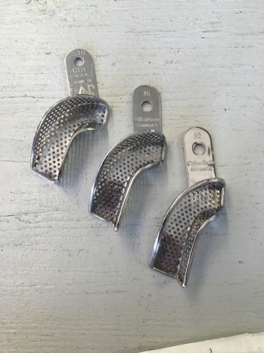 3 Pcs Dental Impression Trays Helath Sciences COE  Used