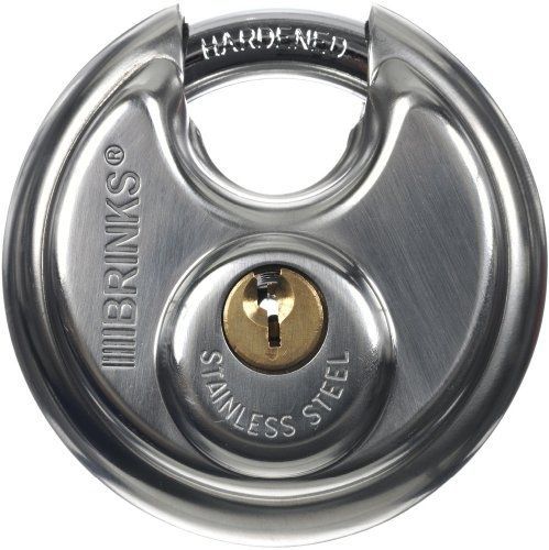 BRINKS Brinks 663-60001 3-1/8-Inch 60mm Stainless Steel Discus Padlock