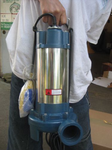 1.5HP Industrial Sewage Cutter Grinder Submersible sump pump,60GPM *MSRP: $1700!