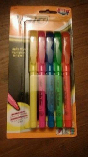 Bic BRITE LINER HIGHLIGHTER 5Color marker school office highlite marker