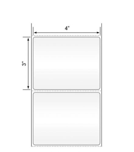 4 x 3 Direct Thermal Labels 1&#034; Core 16 Rolls of 500 Labels Total 8000 Labels