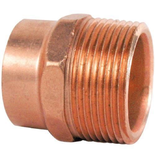 1 1/2&#034; Copper Male Adapter C x M - Solder x Threaded NPT Pipe Fitting
