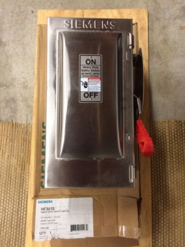 Disconnect 30 Amp SIEMENS HF361S Safety Switch,NEMA 4X,3W,3P,8.5x12x20.5