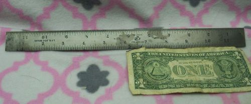 Vintage l.s. starrett shrink rule 375 tempered shrink 3/16&#034; to foot 12&#034; pattern for sale