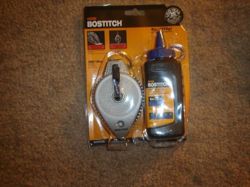 Bostitch 100-ft Die Case Metal Chalk Reel with 4 oz Blue Chalk