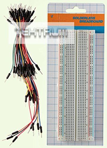 TEKTRUM SOLDERLESS 830 TIE-POINTS EXPERIMENT PLUG-IN BREADBOARD KIT WITH JUMP...