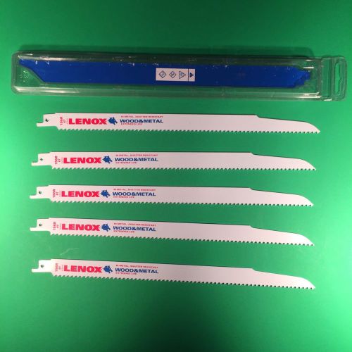 5pk Lenox 20585-156R 12&#034; 6-TPI Reciprocating Bi-Metal Blades  Nail Embedded Wood