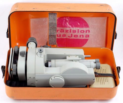 CARL ZEISS THEO 020 A THEODOLITE NIVELLIERGERAT LEVEL ORIGINAL BOX JENA VTG