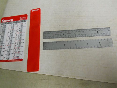 Starrett #C604RE Rule w/end grads  New w/pocket protector &amp; case