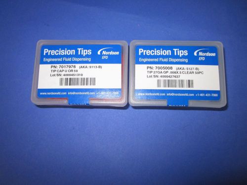 Brand Lot of Precision Tips/Caps 7005008(5127-B) &amp; 7017976(5113-B) 100 pcs Total