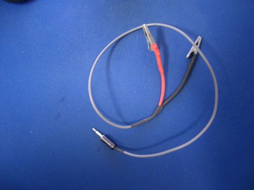 Tektronix TEK 1/8&#034; mono plug to alligator clip cable, 18&#034; long