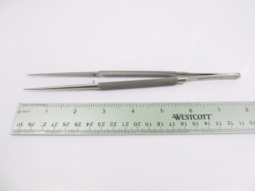 Micro Forceps 8&#034; Straight Cross Serrated Tip O.R HIGH QUALITY German Steel KREBS