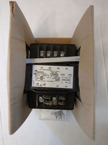 HAMMOND TRANSFORMER,PT500QG,  Input 240/480V 50/60 Hz, Output 24V, 500VA