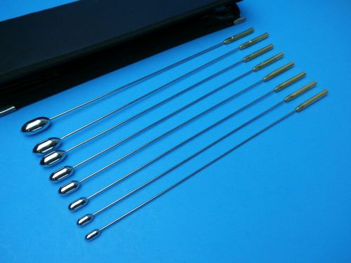 BAKES RoseBud Urethral Sounds DILATOR(SET of 8 Pcs 6mm to 13mm)with Gold Handle