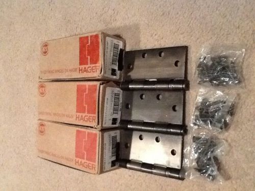 Hager hinges 1279 4.5&#034; x 4.5&#034;. us10b nrp ( 4 door sets) for sale