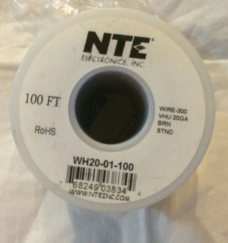 Nte wh20-01-100 hook up wire 300v stranded type 20 gauge 100 ft brown for sale