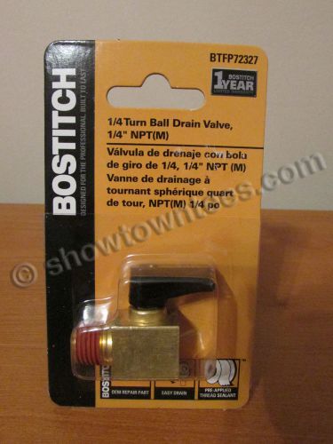 Bostitch OEM BTFP72327 1/4 Turn Ball Drain Valve 1/4&#034; NPT(M) Easy Drain NEW!