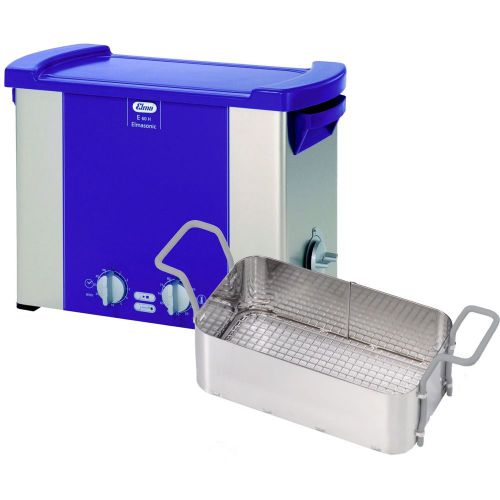 New ! elma e60h 1.5 gal. ultrasonic cleaner w/timer + heat + cover  + basket for sale