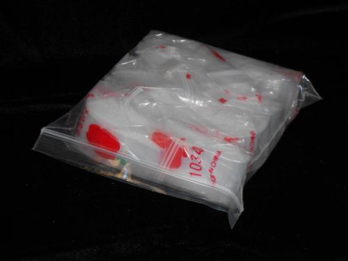 Apple Brand  Clear Baggies 1034 size 1&#034;x3/4&#034; Bags Ziplock Wholesale! (1,000 ct)