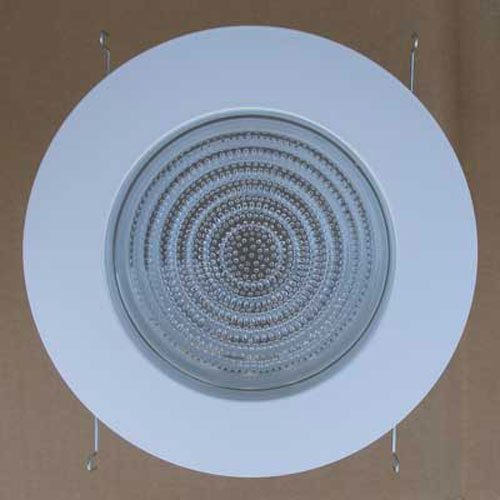 New Elite B706 6&#034; Fluorescent Shower Trim Metal/Plastic Fresnel Lens White