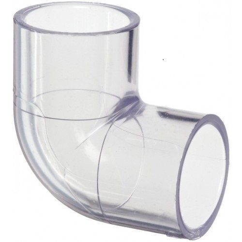 3&#034;  PVC SCH 80 CLEAR 90 ELBOW