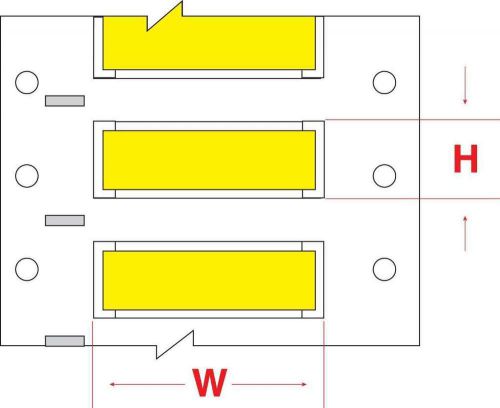 Brady 3ps-500-2-yl-sc permasleeve wire marking sleeves - 1&#034; core, 0.851&#034; height, for sale