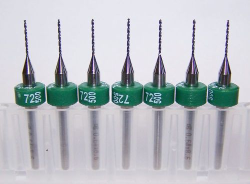 (7) #72(.0250&#034;) printed circuit board drills (pcb) 500.0250.340 for sale