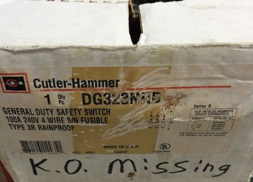 Cutler-Hammer DG323NRB General Duty Safety SwitcH 100 Amps 240 V 60 HZ