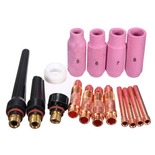 16pcs tig kit long alumina gas lens  for tig welding torch wp sr 17 18 26 series for sale