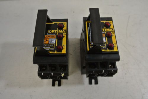 LOT of  2 Bussmann Optima Overcurrent Protection Module Cat: OPM-CC