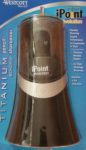 Pencil Sharpener Westcott iPoint Evolution Battery Operated Titanium  NEW SEALED