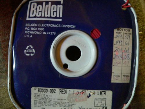 1100 feet Belden 83030 002 RED 16 gauge silver plated stranded TFE Teflon Wire