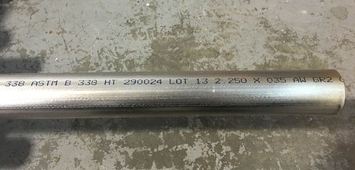 Grade 2 CP Titanium Tube (2.25&#039;&#039; OD / 0.035&#039;&#039; Wall /50&#039;&#039; Length)