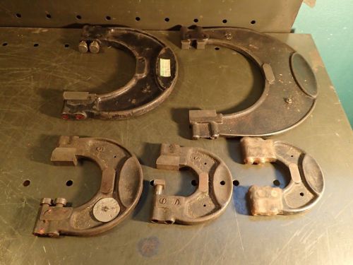 5pc Lot Standard Gage Co C-Frame OD GO NOGO Preset Snap Gages