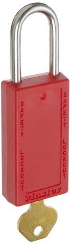 Master Lock 411RED Keyed Different Safety Lock Padlock, Red