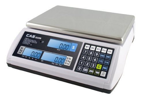 CAS S-2000 Jr Price Computing Scale with LCD Display 60 lbs