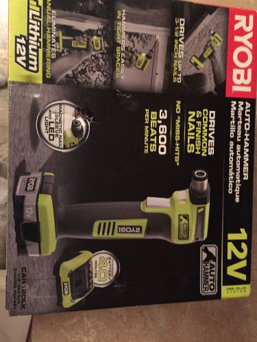 Ryobi JG001 12-Volt Lithium Auto Hammer Kit with Case &amp; Charger.