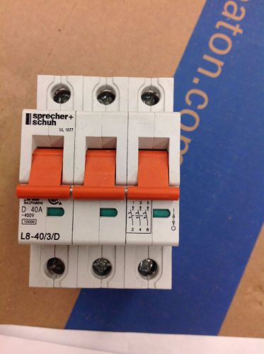 L8-40/3/D SPRECHER &amp; SCHUH CIRCUIT BREAKER