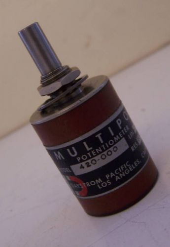 MULTIPOT POTENTIOMETER .5%, Res. 100K, Model 420-000 Daystrom Pacific, Vtg NOS