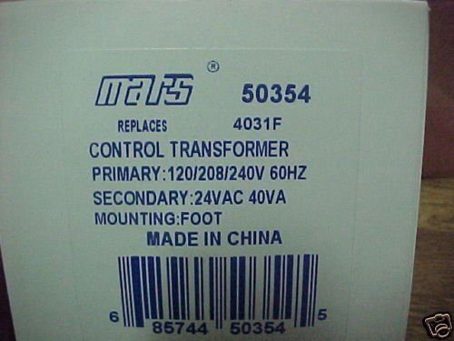 MARS 50354 40va Control Transformer 24V  NEW in Box