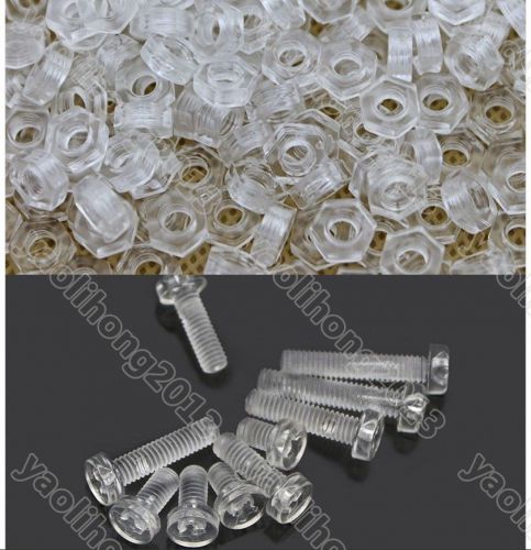 20PCS-100PCS M3 M4 M5 M6 PC Screws Nylon Screws Plastic Screws Nuts