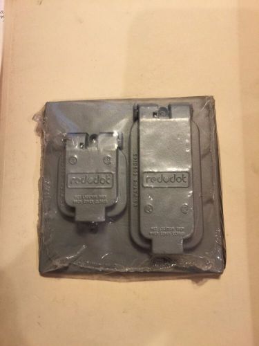 Thomas &amp; betts/red dot/steel city weatherproof 2 gang single recpt./gfi cover for sale