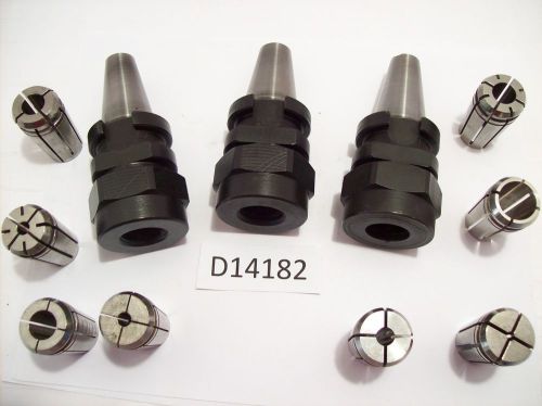 11 PC SET ERICKSON TG75 3 QUICK CHANGE 30 COLLET CHUCKS &amp; 8 TG 75 COLLETS C14182