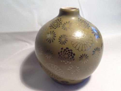 VINTAGE SMALL POTTERY VASE GREEN GREEK ITALIAN STYLE