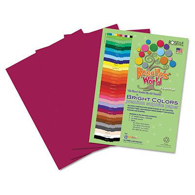 Premium sulphite construction paper, 76 lbs., 12 x 18, magenta, 50/pack 74502 for sale