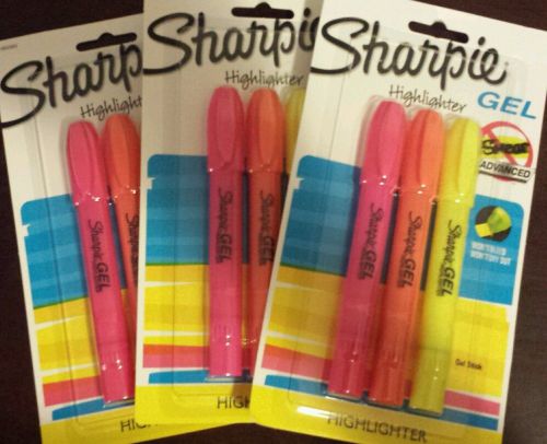 Sharpie Gel Highlighter 3X3 packs=9 total