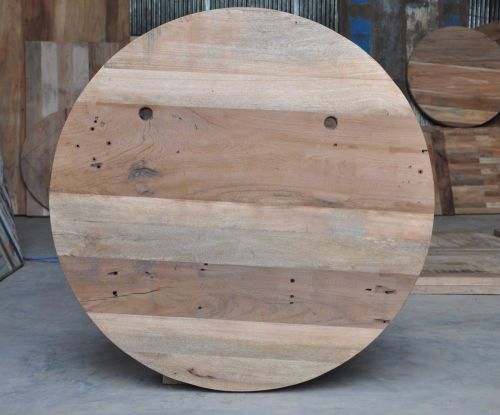 Handmade Solid Reclaimed Rustic Burn Wood 40&#034; Round Restaurant Bar Table Top