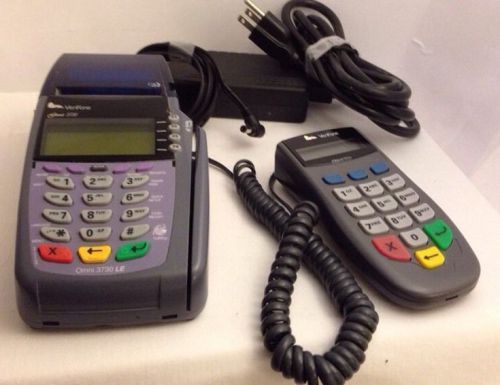 VERIFONE Omni 3730 LE 5100 Credit Card Terminal w/ PinPad 1000se